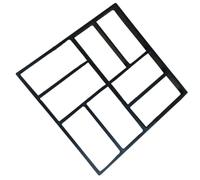 Ciieeo Stampo per Pavimento in Plastica Nero 8-griglie Riutilizzabile per Giardino e Vialetti per Realizzare Piastrelle in Cemento Design Artistico Unico