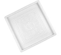 Ciieeo Stampo Riutilizzabile in Plastico per Mattoni in Cemento Stile Antico Bianco Resistenza allo Scivolamento, Rapido da Modellare, per Cortili Cinesi e Spazi Esterni