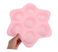 Ciieeo Stampo Silicone Antiaderente Cavità per Mini Muffin e Hamburger Teglia Rotonda da Forno per Dolci Pane e Polpette Resistente Al Calore Colore Rosa