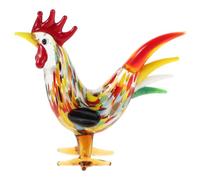 Ciieeo Statuetta di in vetro: statuetta da collezione di pollo in vetro soffiato artistico, ornamenti di cristallo per animali, centrotavola per il Ringraziamento in fattoria