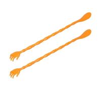 Ciieeo Stick Massaggiante Artiglio Orso Grattaschiena Calzascarpe 2 in 1 in Plastica 2 Pezzi Allevia Prurito Portatile per Famiglie