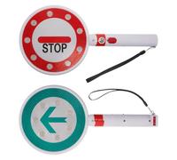 Ciieeo Stop Board LED portatile con luce integrata, resistente agli urti, utilizzabile per controllo traffico e sicurezza cantieri esterni