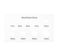 Ciieeo Strumento per Misurare e Braccialetti per Creazione di Gioielli di Misurazione in Acrilico Bianco, Righello Compatto e Portatile Perle da 2 a 18mm per Perline