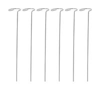 Ciieeo Supporti per Piante Rampicanti in Ferro da Giardino, Pali di Sostegno per Vasi di Fiori, Set da 6 Picchetti da 40 Cm per Patio, Prato e Cortile, Protezione Contro Vento