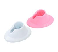 Ciieeo Supporto per Smalto in Gel in Silicone Set da 4 Pezzi, Porta Flacone Anti-rovesciamento Bianco e Rosa, Organizzatore Nail Art per Manicure Fai da Te