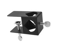 Ciieeo Supporto Porta Torcia in Metallo Nero per Giardino e Ringhiera, Morsetto Versatile Eccezionale Durabilità per Fiaccole da Esterno e Decorazioni Patio