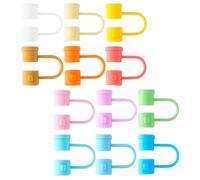 Ciieeo Tappi per Cannucce in Silicone da 8mm, Set da 12 Pezzi Colorati Riutilizzabili, Copertura Antipolvere per Punte di Cannuccia, Accessori per Bevande, per Viaggi, Ufficio e Feste