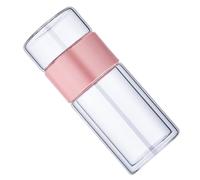 Ciieeo Tazza in Vetro per Tè 300ml, Portatile, Resistente al Calore, Rosa | Separazione Tè e Acqua, Formato Rotondo, Facile da Trasportare, per Preparare Tisane Ovunque