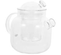 Ciieeo Teiera in Vetro Resistente al Calore da 750 Ml Infusore Rimovibile, Teiera Robusta per Uso Domestico e Ufficio, Bollitore Pratico per Tè, Tisane e Infusi, Facile da Pulire