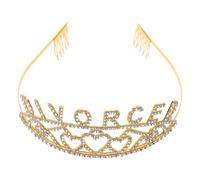 Ciieeo Tiara da Donna Divorziata Corona in Lega di Zinco Oro con Cristalli per Feste e Servizi Fotografici Simbolo di Empowerment e Stile Barocco Elegante