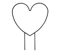 Ciieeo Traliccio di Piantagione in Ferro a Forma di Cuore, Supporto per Piante Rampicanti, Attrezzo da Giardinaggio per Fiori e Piante in Contenitore, per Giardino e Balcone