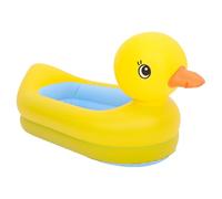 Ciieeo Vasca da Bagno in Pvc Giallo Gonfiabile per Ragazzo Ragazza Portatile e Resistente, Design Ergonomico a Forma di Papera per Uso Domestico in Viaggio