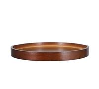 Ciieeo Vassoio girevole per lavabo da bagno per candele profumate - Vassoio decorativo rotondo in legno per organizer da bancone del lavello della cucina, marrone chiaro