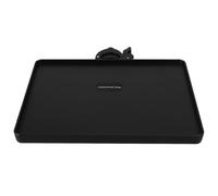 Ciieeo Vassoio Porta Microfono Ispessito Morsetto Regolabile Supporto per Scheda Audio Nero 22X165 CM Clip per Staffa Microfono Bordi Alti Anti-Scivolo per Uso Live e Studio