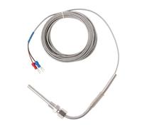 CIJIAOPOYU -100~1250°C Sensori di Temperatura EGT in Acciaio Inossidabile Termocoppia K /PT100 Tipo for sonda di Temperatura dei Gas di Scarico del Motore 1m~10m(PT100 Type 5M)