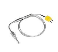 CIJIAOPOYU Sensore di Temperatura dei Gas di Scarico del Motore EGT Tipo 1300°CK Sonda in Acciaio Inossidabile Tubo termocoppia Filettatura 1/8'' NPT Gomito Maschio Tappi(Cable Length 0.5m)