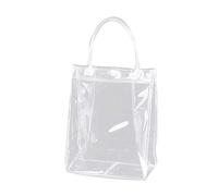 Cikiki 1pc Donne Trasparente Tote Bag PVC Trasparente Borsa Stadio Approvato Ambientale Borse Cosmetici Viaggio Toiletries Storage tote,vertigini shopping donne, grande tote, vertigini medio shopping