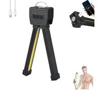 Cikiki Lampada da palestra per posa, portatile, pieghevole a 180°, per bodybuilding, con regolazione della settima marcia, luce da lavoro magnetica ricaricabile tramite USB, con gancio per evidenziare
