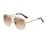 CIKJUK Occhiali da sole da uomo e donna, occhiali da pilota, montatura in metallo, stile retrò, occhiali da aviatore, rettangolari, grandi, per uomini e donne, protezione UV400, oro/marrone