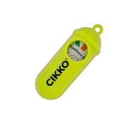 CIKKO - Portacenere Portatile Ecologico in Plastica Riciclata e Riciclabile - Tascabile, Anti-odore - Ideale per Cicche Filtrini e Chewing Gum - Rispetta l’Ambiente - Made in Italy (Verde Acido)