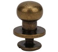 Cikonielf 20 Set Borchie Piatte Rotonde e Punte Vite prigioniera Testa Tonda in Ottone Massiccio Rivetto per pelletteria Punk Abbigliamento Fai da Te Borsa da Cintura(#3)