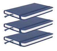 Cikonielf 3Pcs PU A6 Business Notepad Portable Hardcover Strap Notebook Diario Cancelleria Materiale Scolastico per Ufficio con Elastico Scuole Uffici(Blu) [Kitchen]