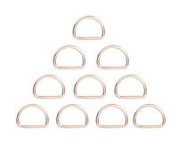 Cikonielf Anello a D 10Pcs Metal D Ring 15mm D Ring Fasteners Fibbie multiuso per cinghie, cinture, macramè, guinzagli per collari(3 * 2 * 1cm-Oro)