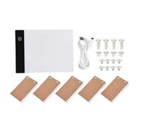 Cikonielf Bordo LED da Disegno a Mano Ultra-Sottile A6 Kit per Lavagna a Fogli mobili per Bambini USB Set da Disegno per Pittura(USB)