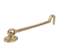 Cikonielf Gancio per Cabina Antico - Fermo per Porta di Casa - Ganci di Sicurezza - Staffa per Porta del Vento - Supporto per Finestra (Ottone, 1 Hook, 3 kg Max, Montaggio su Porta, Oro)