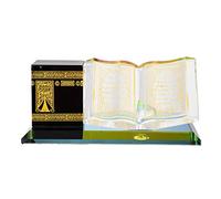 Cikonielf musulmano dorato Kaaba Koran Modello Kits Edifici islamici Moschea Architettura Modello Personaggi da collezione Souvenirs Decorazione per la casa