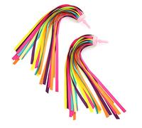 Cikonielf Streamer per Manubrio Bicicletta per Bambini, Accessori Arcobaleno Multicolore, 1 Paio