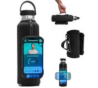 Cikyner Borsa porta borraccia con supporto per telefono, porta borraccia con maniglia Solo per 709ml HydroFlasK 360° girevole e rimovibile in neoprene per borraccia per telefoni cellulari da 4,5-7