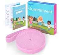 Cikyner Corda per Saltare Cinese, 4 m di Lunghezza 1,5 cm di Larghezza Gomma Elastica per Bambini con Istruzioni per Salto Francese per Bambini Indoor e Outdoor Giochi, Ideale per Regali per Bambine