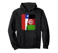 Cile Afghanistan Half Flag Cileno Afghan Heritage Felpa con Cappuccio