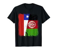 Cile Afghanistan Half Flag Cileno Afghan Heritage Maglietta