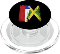 Cile Giamaica Half Flag Cileno Giamaicano Patrimonio PopSockets PopGrip per MagSafe