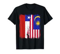 Cile Malesia Half Flag Cileno Malese Heritage Jersey Maglietta