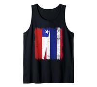 Cile Thailandia Mezza Bandiera Cileno Thai Radici Canotta