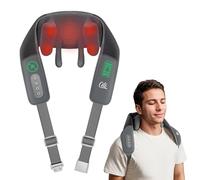 CILI Massaggiatore senza fili per collo e spalle con calore, massaggiatore Shiatsu per collo e schiena, per alleviare il dolore, 3 aree di riscaldamento e cinghie regolabili, regali per lui/lei