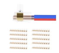 CILIA 100 Morsetti Elettrici Unipolari a Cappuccio da 4mm², Terminali Elettrici in Stecche da 10 Poli , Trasparente Isolante Per Cavi Elettrici (SP013-23, 4mm²-100 Morsetti)