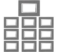 CILIA 3/4/6 Moduli Placca Compatibile Con Bticino MATIX, Placche In Plastica di Alta Qualità Texture Spazzolata Supporto 503 Vari 12 Colori (Bronzo Scuro, 3 Moduli-10 Pezzi)