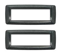 CILIA 3/4/7 Moduli Placca Compatibile Con Bticino LIVINGLIGHT, Placche In Plastica di Alta Qualità Supporto 507 Vari 11 Colori (Fluorescente Nero, 7 Moduli-2 Pezzi)