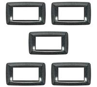 CILIA 3/4/7 Moduli Placca Compatibile Con Bticino LIVINGLIGHT, Placche In Plastica di Alta Qualità Supporto 504 Vari 11 Colori (Fluorescente Nero, 4 Moduli-5 Pezzi)