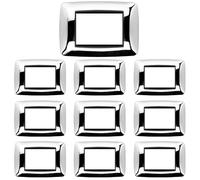 CILIA 3 Moduli Placca Compatibile Con Bticino LIVINGLIGHT, Placche In Plastica di Alta Qualità Supporto 503 Vari 11 Colori (Cromo Lucido, 3 Moduli-10 Pezzi)