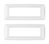 CILIA 7 Moduli Placca Compatibile Con Bticino LIVINGLIGHT, Placche In Plastica di Alta Qualità Supporto 507 Vari 11 Colori (Bianco Puro, 7 Moduli-2 Pezzi)