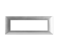 CILIA 7 Moduli Placca Compatibile Con VIMAR PLANA, Placche In Plastica di Alta Qualità Supporto 507 - Silver