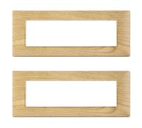 CILIA 7 Moduli Placca Compatibile Con VIMAR PLANA, Placche In Plastica di Alta Qualità Supporto 507 Vari 11 Colori (Bambù, 7 Moduli-2 Pezzi)
