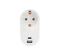 CILIA Adattatore da Parete con 1 Presa Schuko 16A, 1 USB-C 5V/3A, 1 USB-A 5V/2.4A, Presa Multipla Compatta con 3 Porte per Casa, Ufficio e Viaggi, Caricabatterie Universale per Computer/Telefo (1)