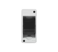CILIA Centralino Elettrico da Parete 2 Moduli IP54, Quadro Elettrico Impermeabile Esterno con Sportello Trasparente per Interruttori Magnetotermici e Guida DIN, per Garage, Giardino - 1 pz