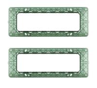 CILIA Compatibile con Vimar Plana, Supporto Per Scatola 502 503 504 507, Supporti in Plastica per Interruttori e Prese, Supporto 2/3/4/7 Moduli (2 Pezzi Verde, 7 Moduli)